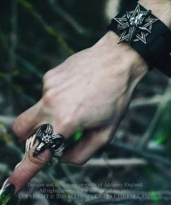 Alchemy Gothic Gothic Jewellery Alchemy Baphomet Leather Wriststrap