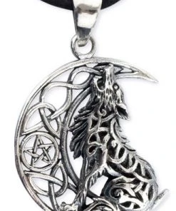 Echt EtNox Howling Wolf In Moon Pendant All Jewellery