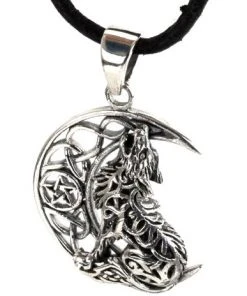 Echt EtNox Howling Wolf In Moon Pendant All Jewellery