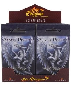 Something Different Anne Stokes Silver Dragon Incense Cones