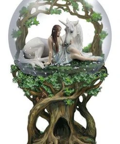 Nemesis Now Anne Stokes Pure Heart Unicorn Snow Globe 18cm