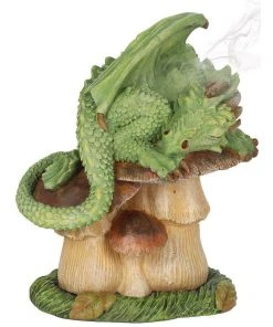 Something Different Anne Stokes Green Dragon Incense Cone Burner