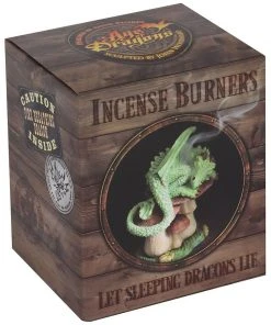 Something Different Anne Stokes Green Dragon Incense Cone Burner