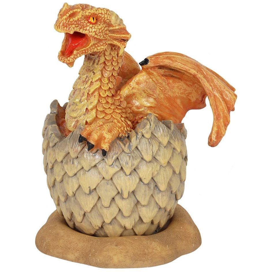 Something Different All Homeware Anne Stokes Yellow Hatching Dragon Incense Cone Burner
