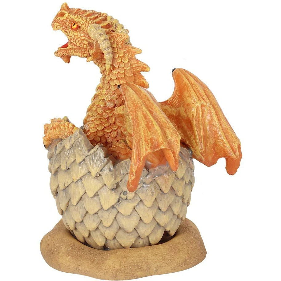 Something Different All Homeware Anne Stokes Yellow Hatching Dragon Incense Cone Burner