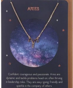 Something Different Aries Zodiac Necklace Card All Jewellery