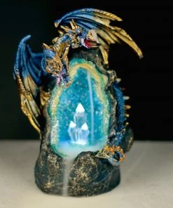 Puckator Dragon With Crystal Cave LED Backflow Incense Burner All Homeware