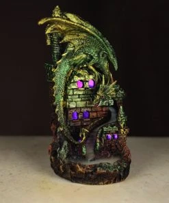Puckator All Homeware Dragon Castle LED Backflow Incense Burner