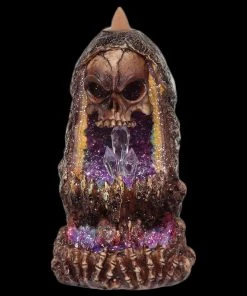 Puckator Skull Crystal Cave LED Backflow Incense Burner