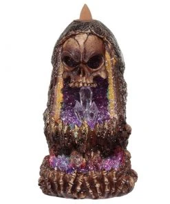 Puckator Skull Crystal Cave LED Backflow Incense Burner
