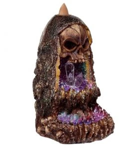 Puckator Skull Crystal Cave LED Backflow Incense Burner