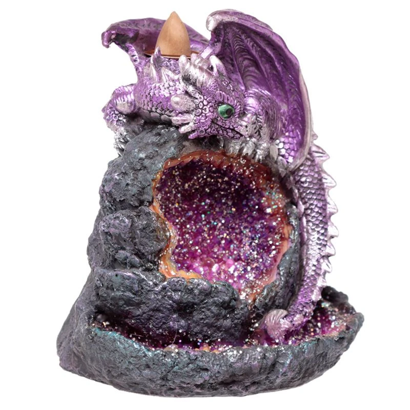 Puckator Crystal Cave Baby Dragon LED Backflow Incense Burner 6 Puckator Crystal Cave Baby Dragon LED Backflow Incense Burner
