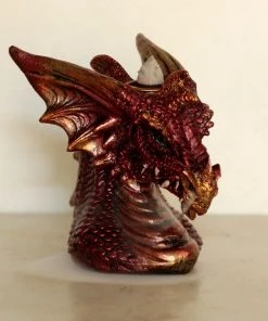 Puckator All Homeware Dragons Head Backflow Incense Burner Red