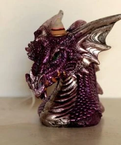 Puckator Dragons Head Backflow Incense Burner Purple All Homeware