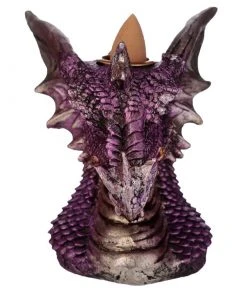 Puckator Dragons Head Backflow Incense Burner Purple All Homeware