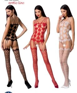 Passion Lingerie Passion Bodystocking BS067 White Bodystockings