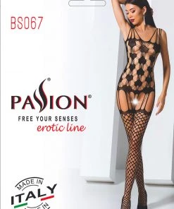 Passion Lingerie Passion Bodystocking BS067 Black