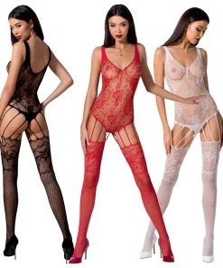 Passion Lingerie Passion Bodystocking BS074 Red