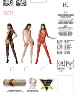 Passion Lingerie Passion Bodystocking BS074 Red