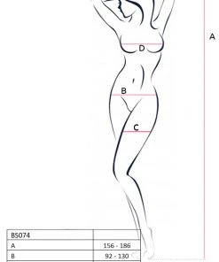 Passion Lingerie Passion Bodystocking BS074 White