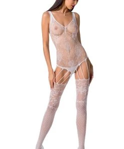 Passion Lingerie Passion Bodystocking BS074 White
