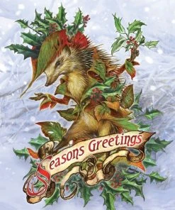 Eastgate Mr Hedgely's Yuletide Coat Card