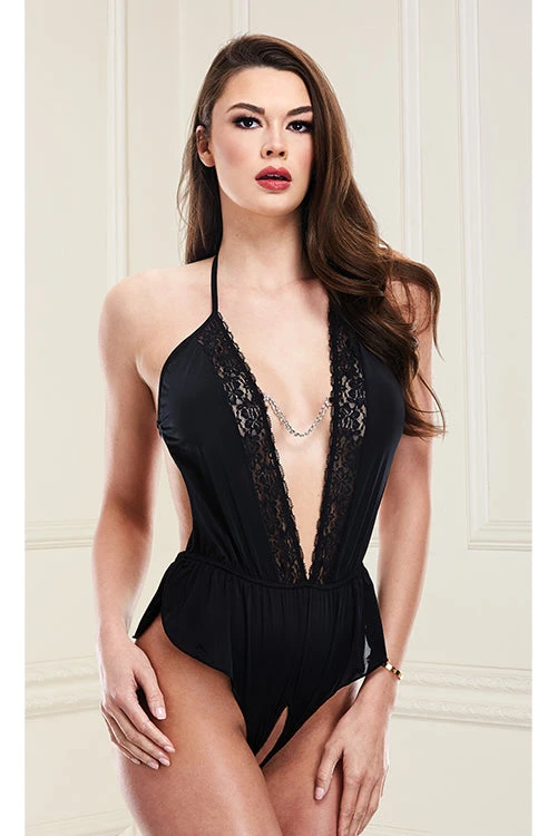 Baci Lingerie Baci Black Sexy Satin Teddy Body, Bodysuits, Teddies 5 Baci Lingerie Baci Black Sexy Satin Teddy Body, Bodysuits, Teddies