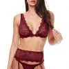Baci Lingerie Baci Wine Lace Bra And Garter Lingerie Set Lingerie Sets 1 Baci Lingerie Baci Wine Lace Bra And Garter Lingerie Set Lingerie Sets