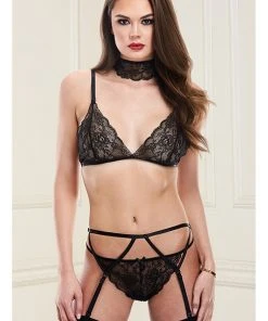 Baci Lingerie Lingerie Sets Baci 4PC Lace Lingerie Set