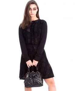 All Ladies Clothing Banned Circle Flock Cardigan