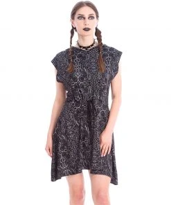Nu Goth Banned Esoteric Hood Dress