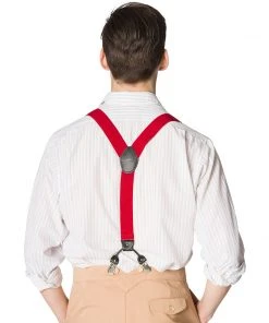 Banned Jefferson Braces Red Mens Steampunk Clothing