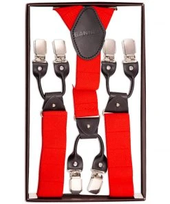 Banned Jefferson Braces Red Mens Steampunk Clothing