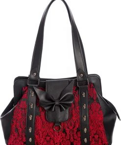 Gothic Accessories Banned Maplesage Handbag Red