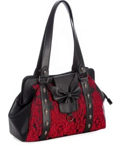 Gothic Accessories Banned Maplesage Handbag Red