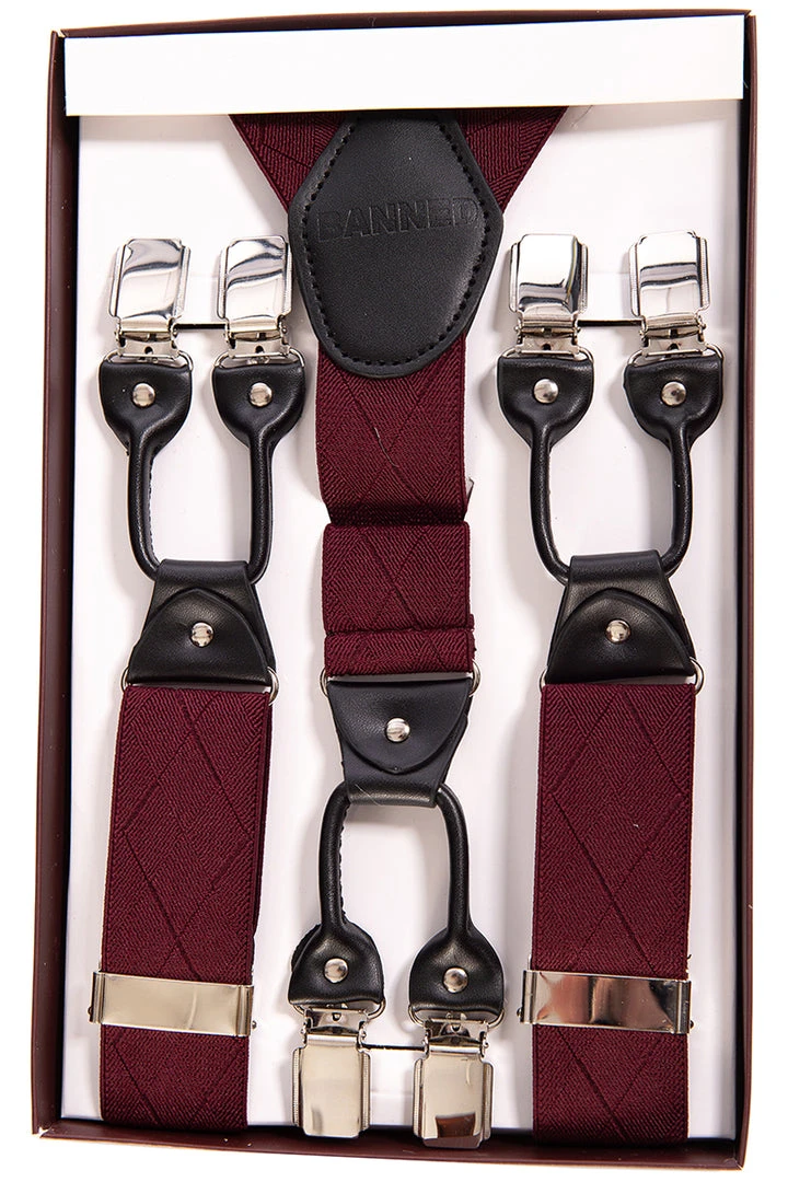 Banned Rockabilly Braces Burgundy 3 Banned Rockabilly Braces Burgundy