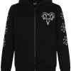 Banned Mens Ram Skull Pentagram Jacket All Mens Clothing