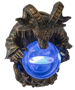 Gothic Gifts Baphomet With LED Crystal Ball