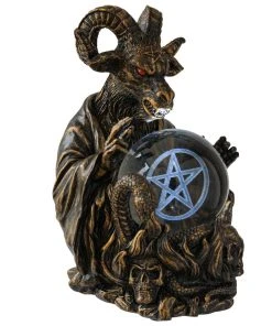 Gothic Gifts Baphomet With LED Crystal Ball