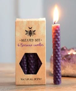 Something Different Beeswax Spell Candles Pack Of 6 Purple