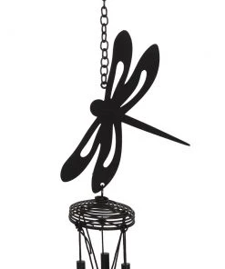 Something Different Garden Black Dragonfly Windchime