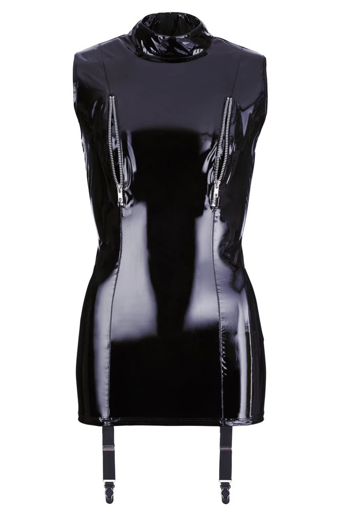 Black Level Vinyl Dress With Suspenders Ladies Fetish Clothing 5 Black Level Vinyl Dress With Suspenders Ladies Fetish Clothing