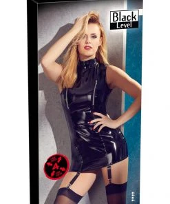 Black Level Vinyl Dress With Suspenders Ladies Fetish Clothing 15 Black Level Vinyl Dress With Suspenders Ladies Fetish Clothing
