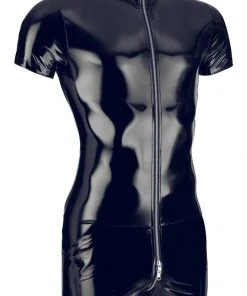 Mens Fetish Clothing Black Level Playsuit