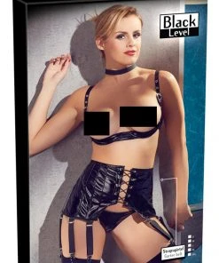 Ladies Fetish Clothing Black Level Vinyl Suspender Belt 17 Ladies Fetish Clothing Black Level Vinyl Suspender Belt