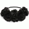 Gothic Hair Accessories Black Rose Gothic Hairband Garland Hair Pins, Combs, Hairbands