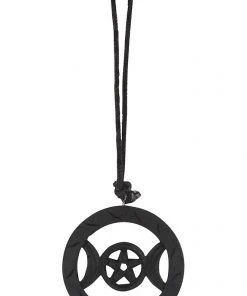 Something Different Black Wooden Hanging Triple Moon All Homeware