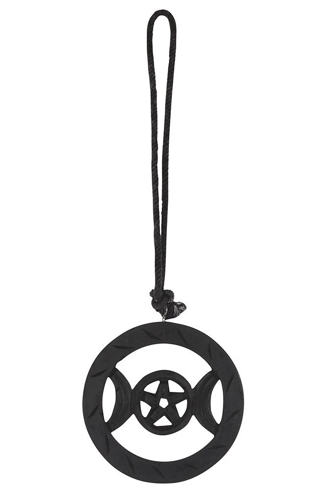 Something Different Black Wooden Hanging Triple Moon All Homeware 3 Something Different Black Wooden Hanging Triple Moon All Homeware