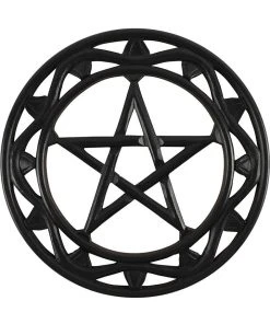 Something Different Black Wooden Pentagram Wall Art