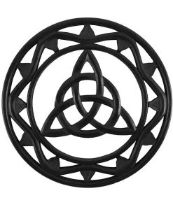 Something Different Black Wooden Triquetra Wall Art